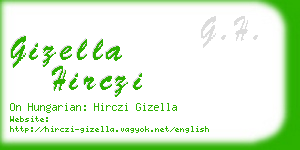 gizella hirczi business card